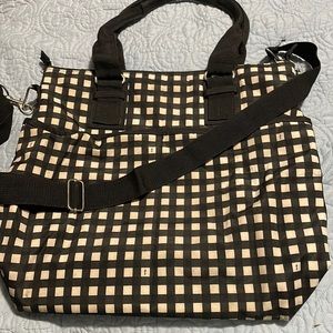 Initials, Inc. Black & White Gingham Tote